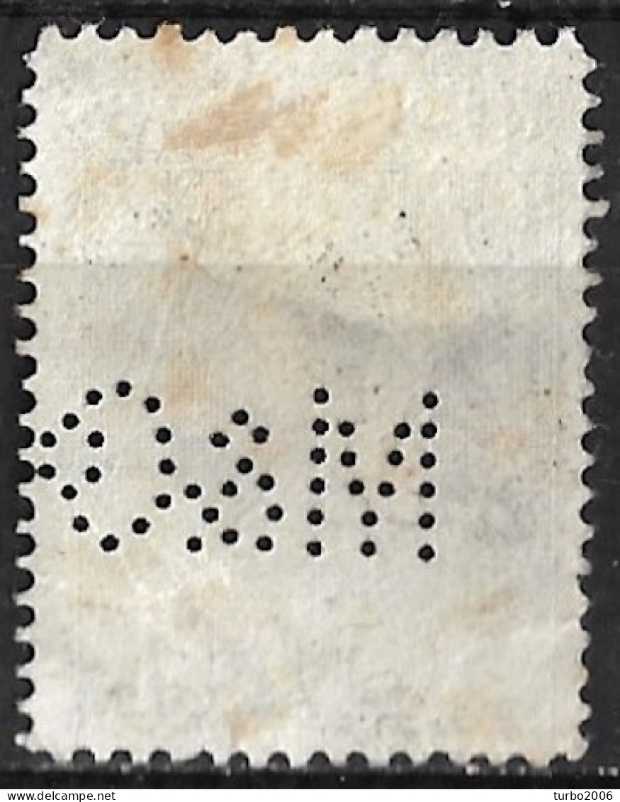 Perfin M & Co In 1923 Jubileumzegel 50 Cent Zwart NVPH 128 H - Perforés