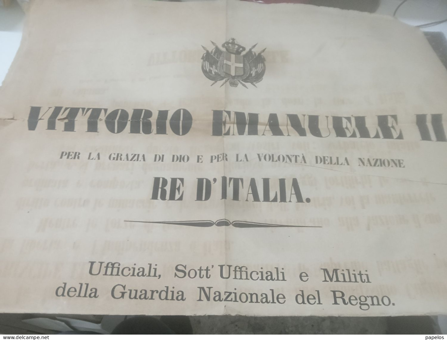 1866 FIRENZE - VITTORIO EMANUELE II - Documents