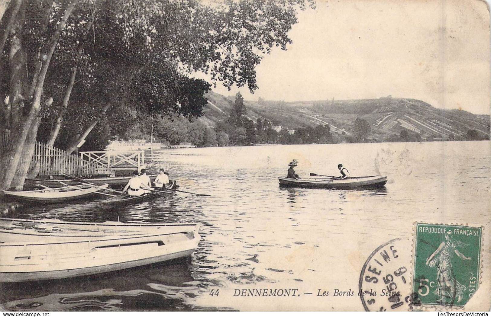 FRANCE - 78 - Dennemont - Les Bords De La Seine - Kayak - Carte Postale Ancienne - Autres & Non Classés
