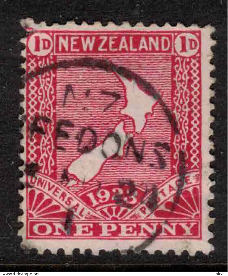 NZ 1923 1d Map Pmk = Weedon's SG 460 U #CCO14 - Usati