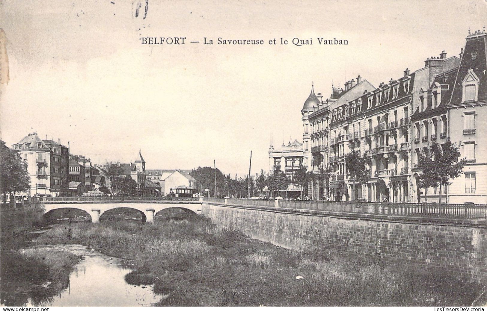 FRANCE - 90 - BELFORT - La Savoureuse Et Le Quai Vauban - Carte Postale Ancienne - Belfort - Città