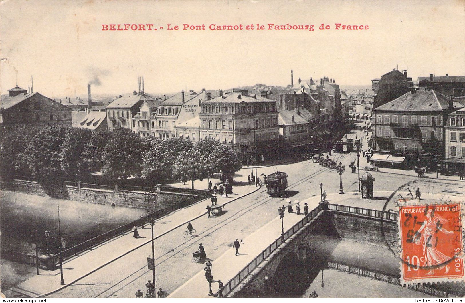 FRANCE - 90 - BELFORT - Le Pont Carnot Et Le Faubourg De France - Carte Postale Ancienne - Belfort - Stadt