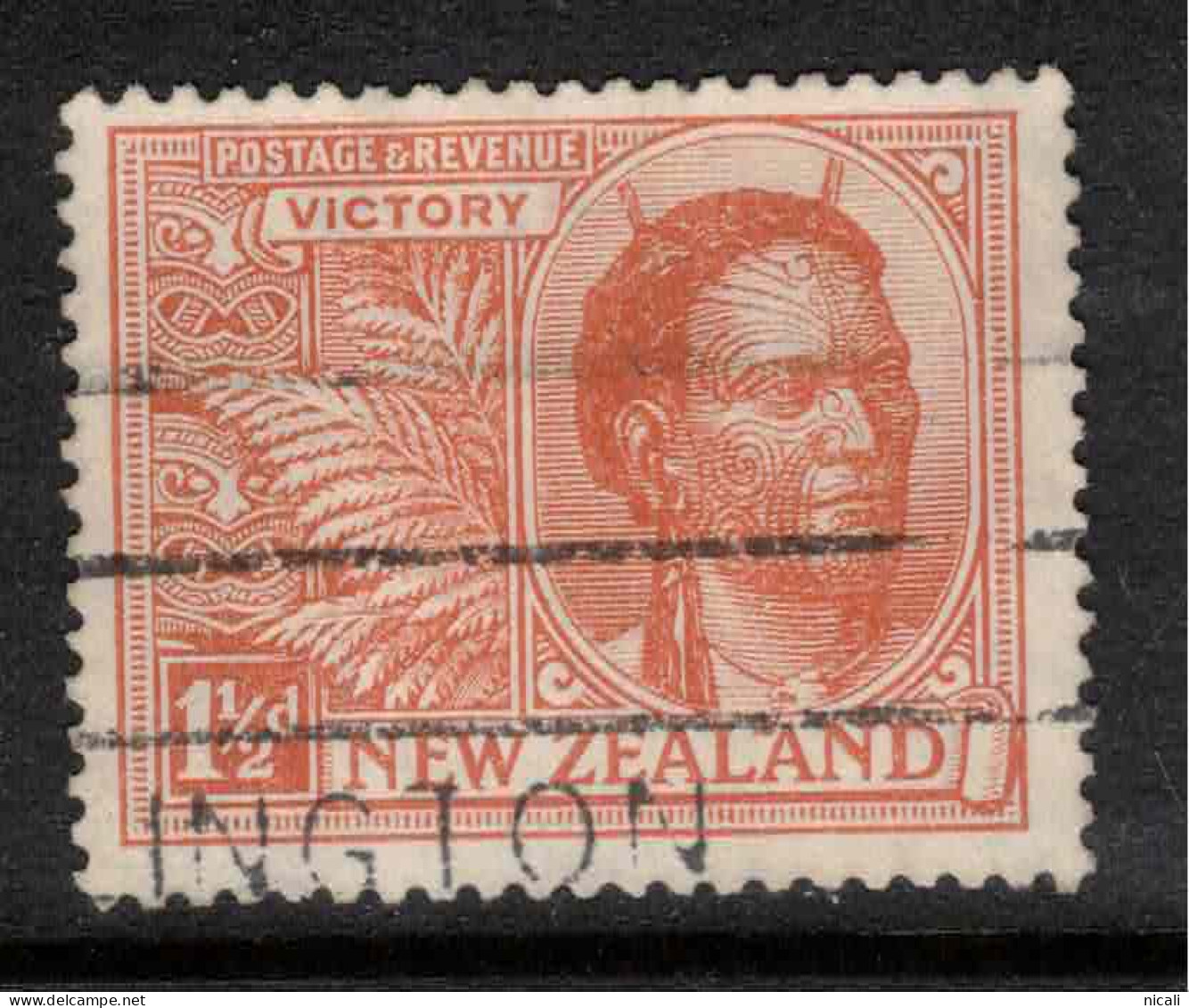 NZ 1920 1 1/2d Victory Wmk Inverted CP S12a(Z) U #CCO25 - Usados