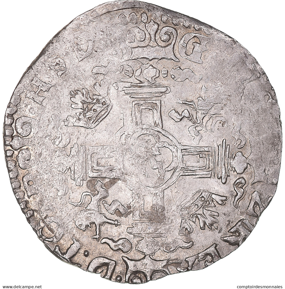 Monnaie, Pays-Bas Espagnols, Philippe II, Double Patard, 1593, Tournai, TB+ - …-1795 : Periodo Antico