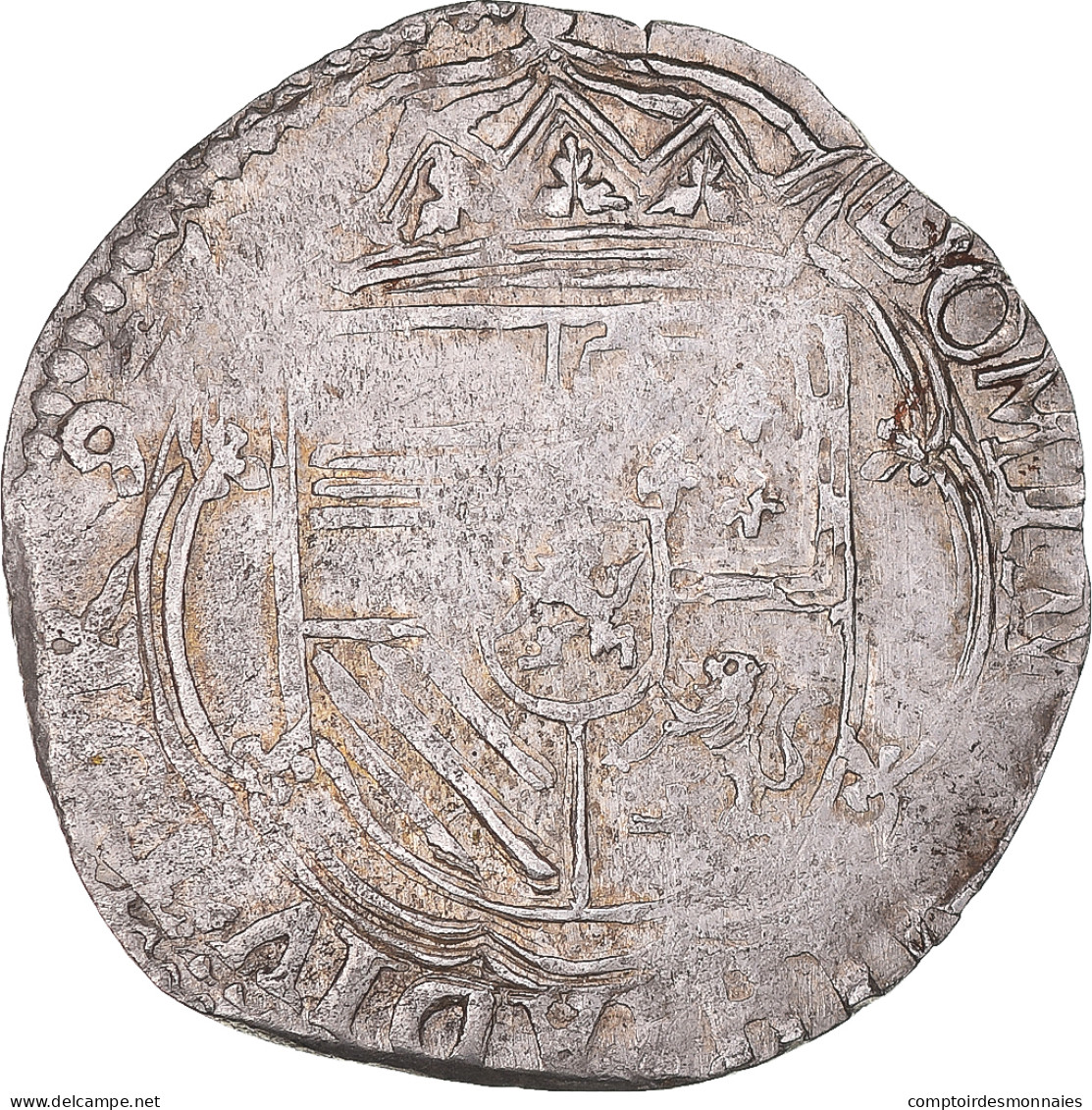Monnaie, Pays-Bas Espagnols, Philippe II, Double Patard, 1593, Tournai, TB+ - …-1795 : Periodo Antico