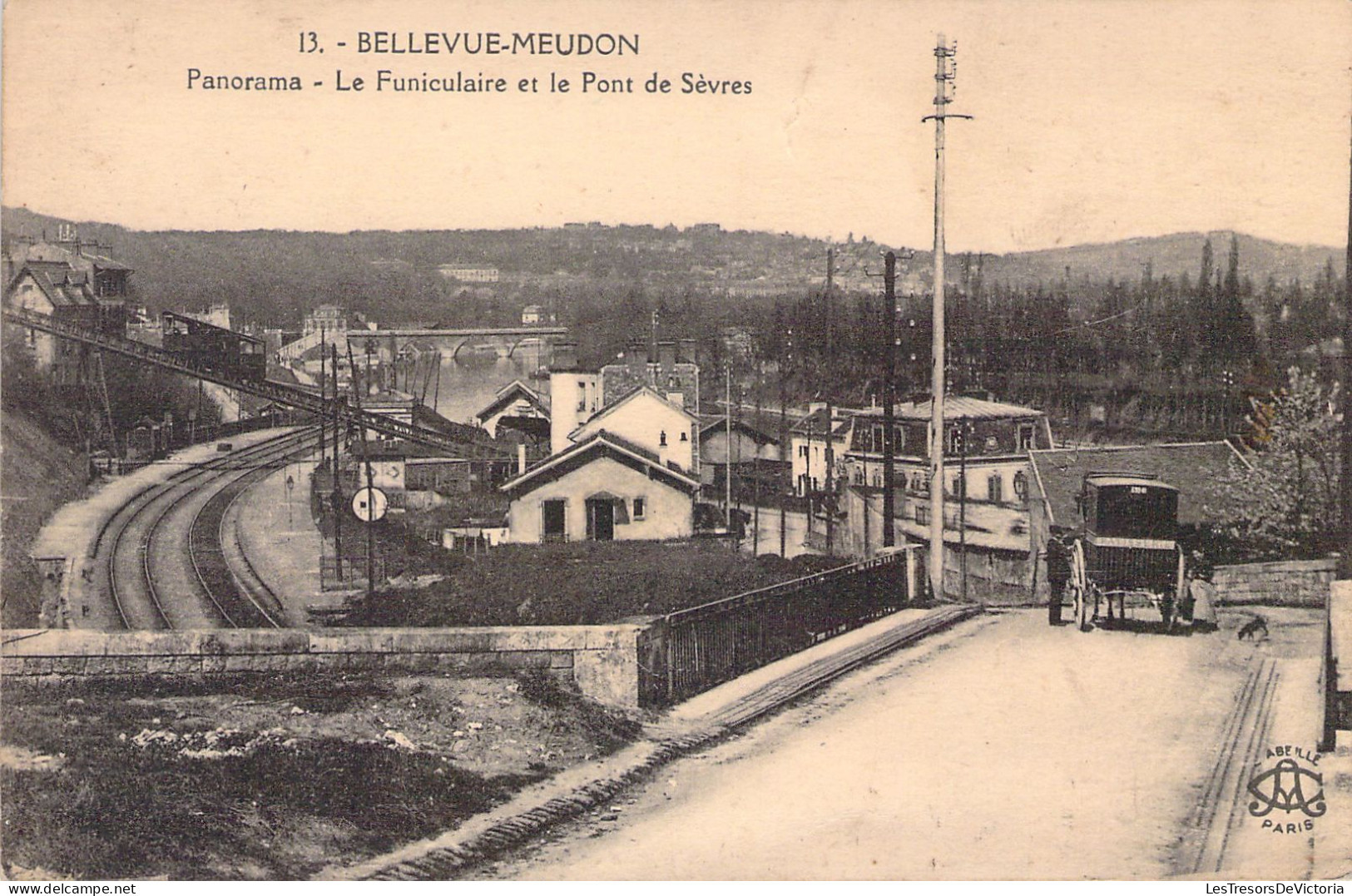 FRANCE - 92 - BELLEVUE MEUDON - Panorama - Le Funiculaire Et Le Pont De Sèvres - Carte Postale Ancienne - Autres & Non Classés