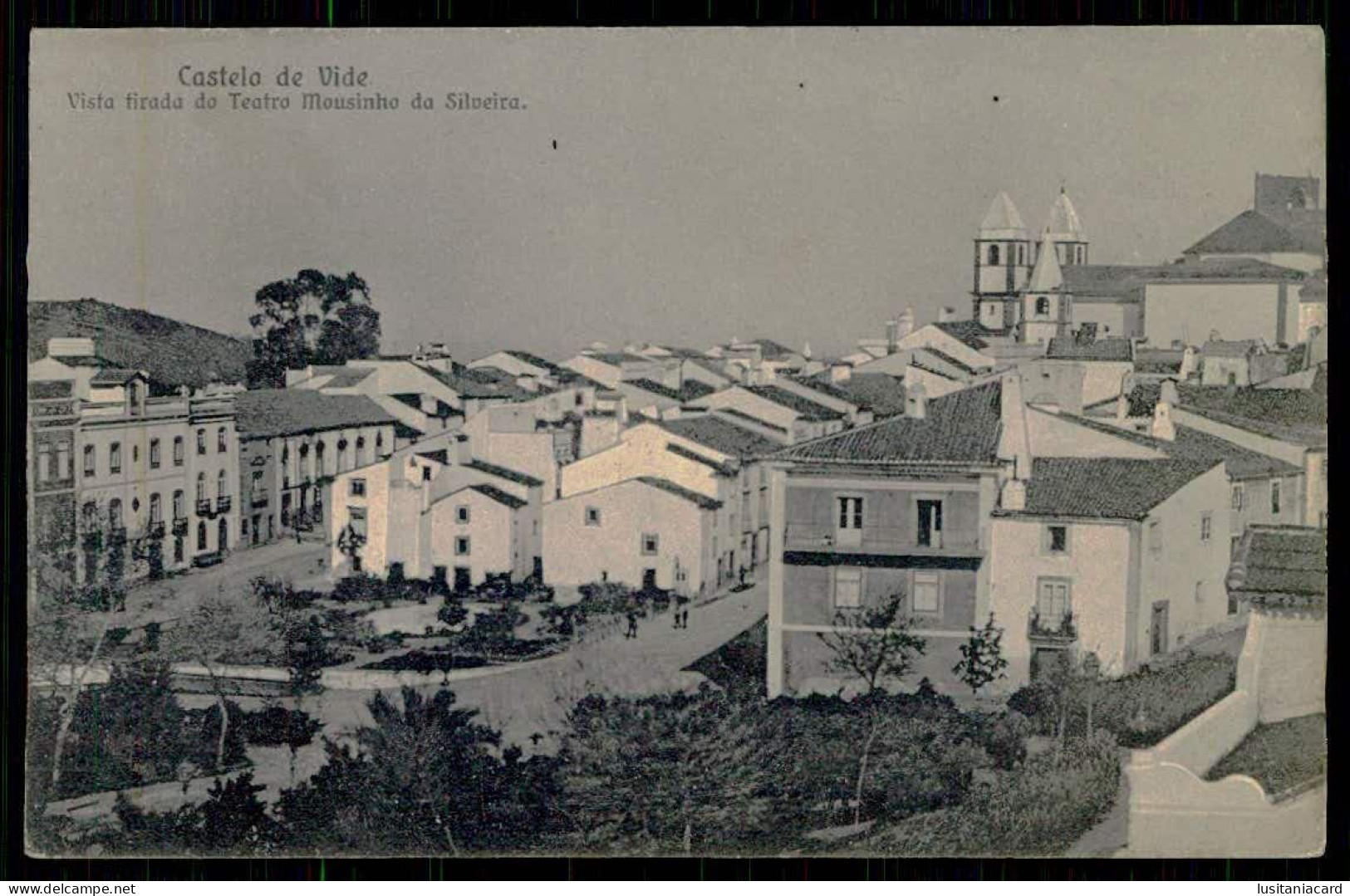 CASTELO DE VIDE - Vista Tirada Do Teatro Mousinho Da Silveira.(Ed. Da Casa Dos Postaes E Liv. De A.L.B.)  Carte Postale - Portalegre