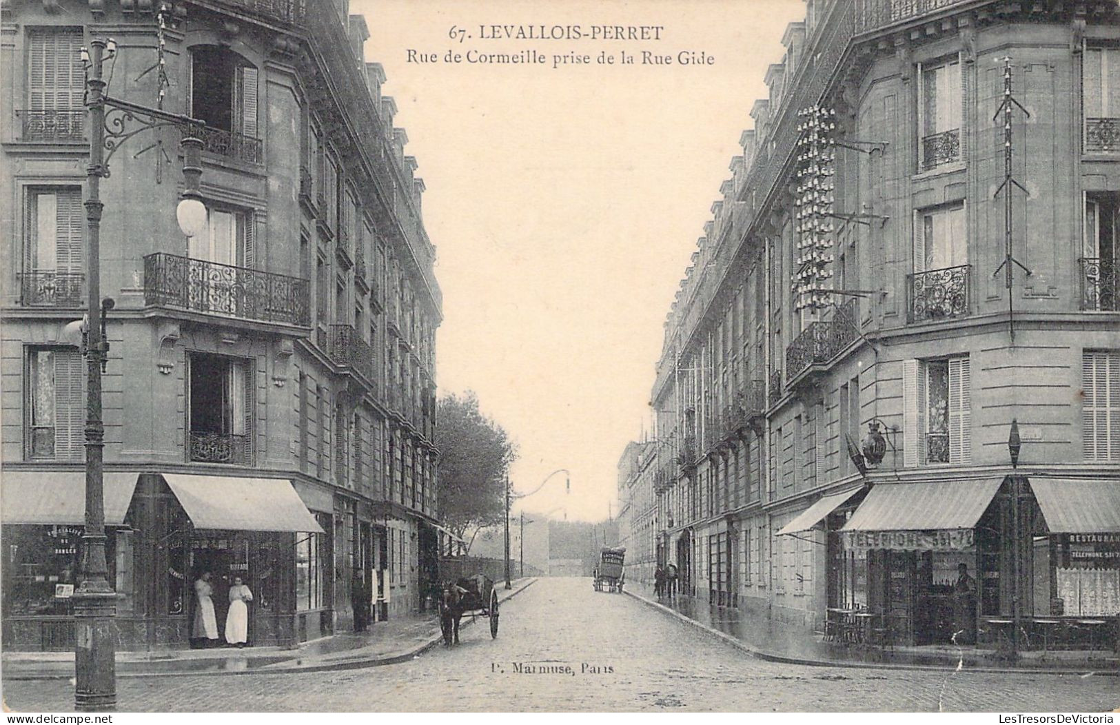 FRANCE - 92 - LEVALLOIS PERRET - Rue De Cormeille Prise De La Rue Gide - Carte Postale Ancienne - Levallois Perret