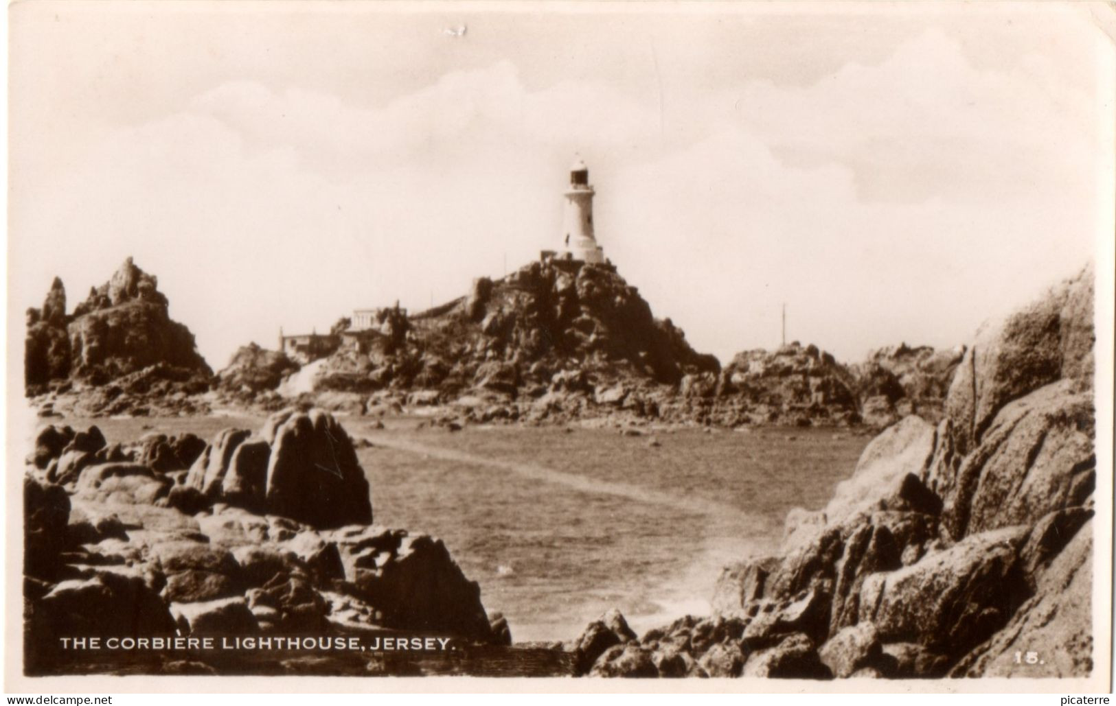 The Corbiere Lighthouse, Jersey 15 - Real Photograph - B.B.London - La Corbiere