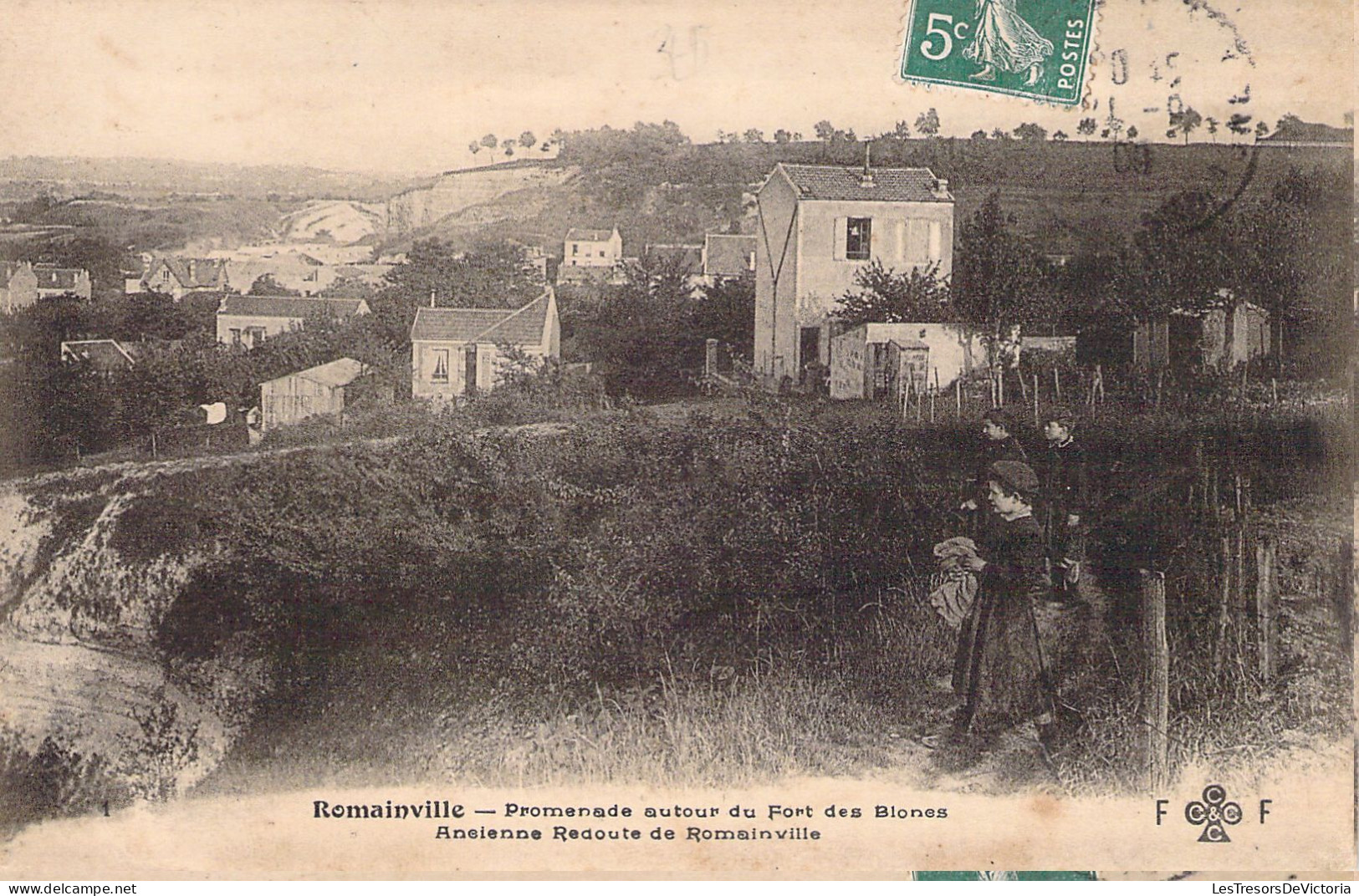 FRANCE - 93 - ROMAINVILLE - Promenade Autour Du Fort Des Biones Ancienne Redoute De Romainville - Carte Postale Ancienne - Romainville