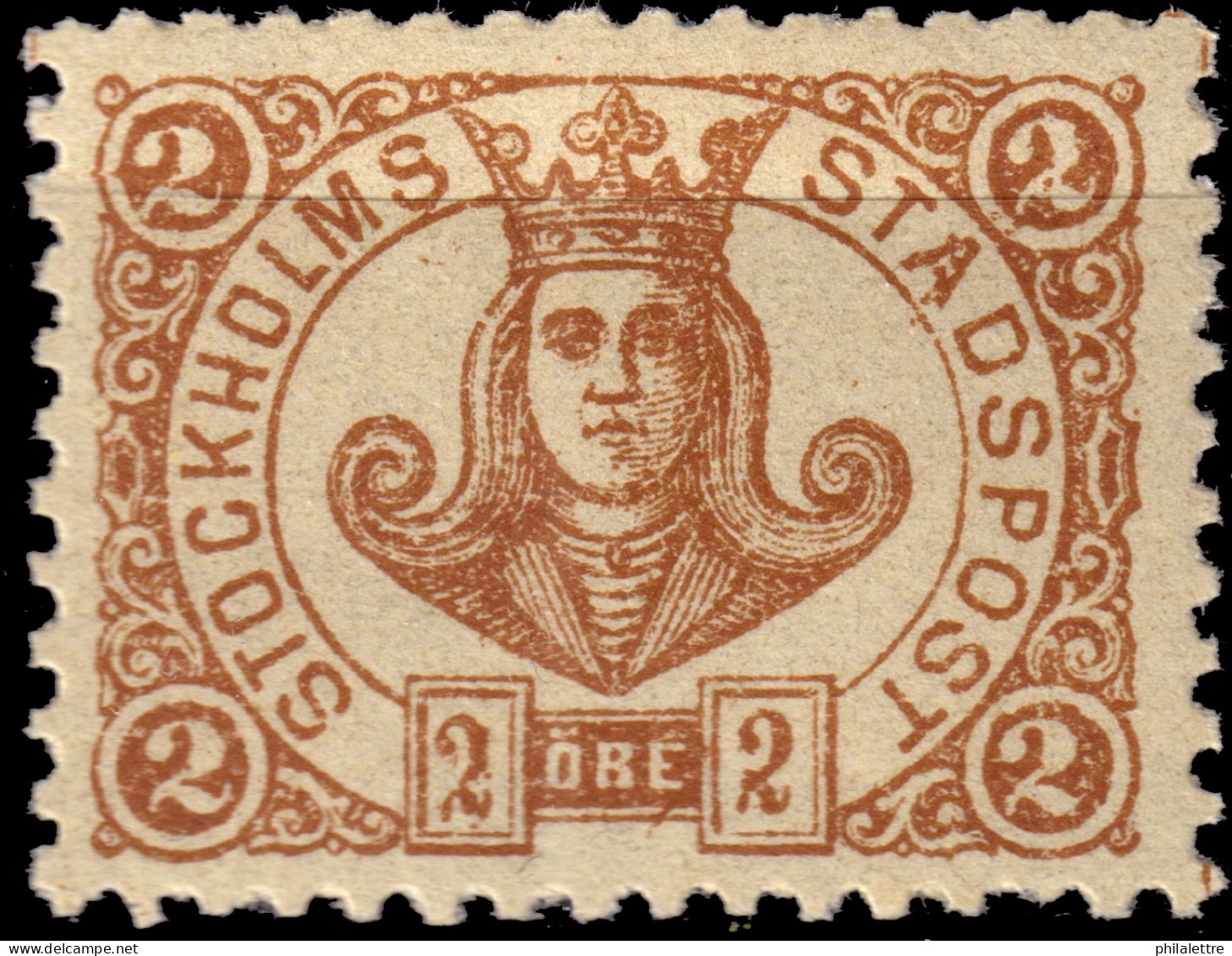 SUÈDE / SWEDEN - Local Post STOCKHOLM 2öre Yell-brown (1887) - Mint* - Ortsausgaben