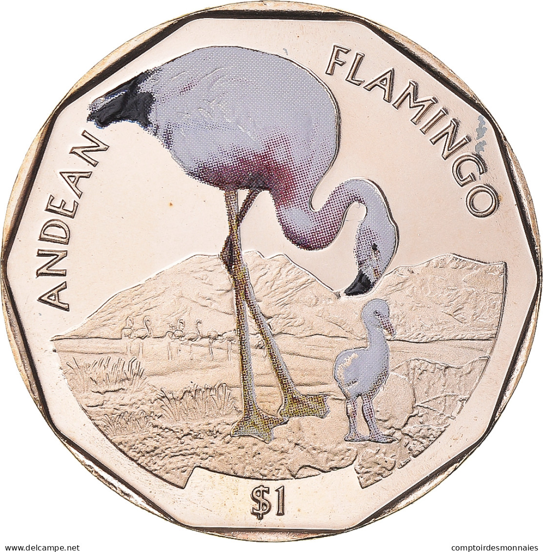 Monnaie, Îles Vierges Britanniques, 1 Dollar, 2019, Coloured Andean - Iles Vièrges Britanniques