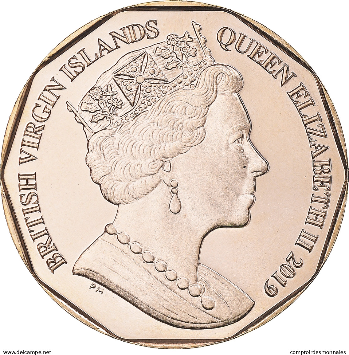 Monnaie, Îles Vierges Britanniques, 1 Dollar, 2019, Coloured Chilean - Iles Vièrges Britanniques