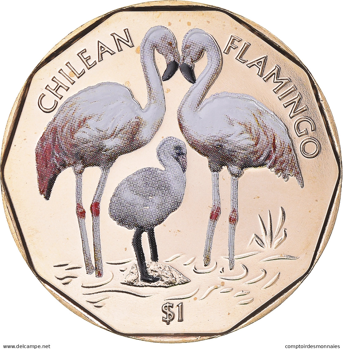 Monnaie, Îles Vierges Britanniques, 1 Dollar, 2019, Coloured Chilean - Iles Vièrges Britanniques