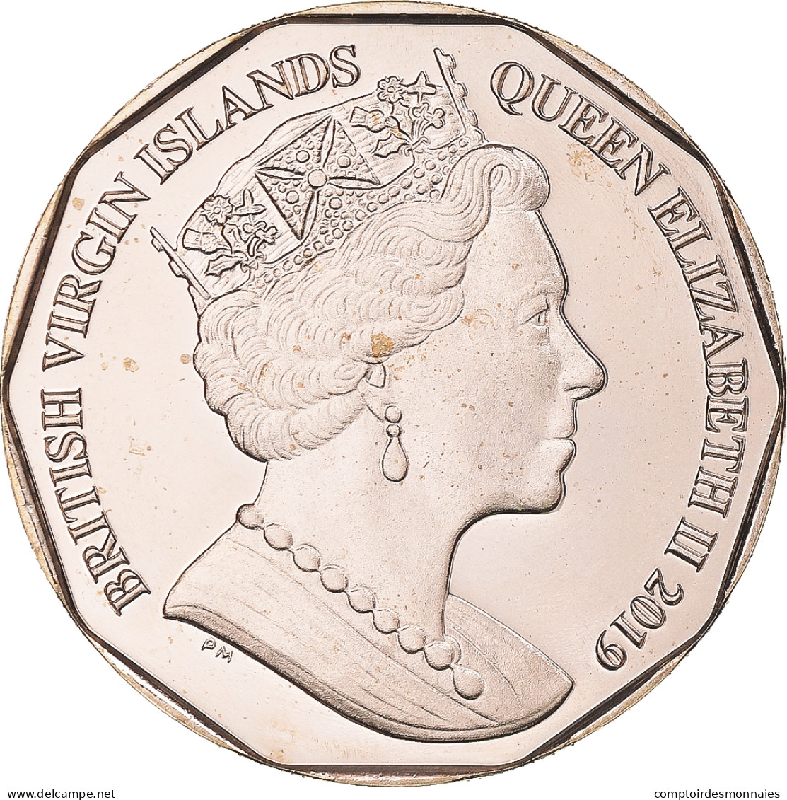 Monnaie, Îles Vierges Britanniques, 1 Dollar, 2019, Lesser Flamingo.FDC - Islas Vírgenes Británicas