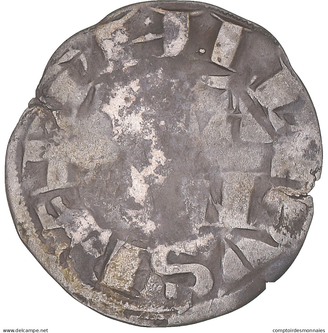 France, Philippe II, Denier Parisis, 1180-1223, Montreuil-sur-Mer, Argent, TB - 1180-1223 Philipp II. August 