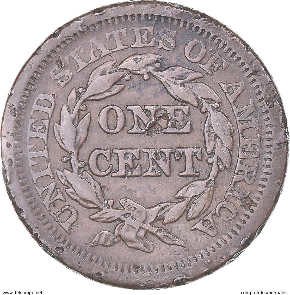 Monnaie, États-Unis, Cent, 1851, Philadelphie, TTB, Copper-Zinc - 1840-1857: Braided Hair (Cheveux Tressés)