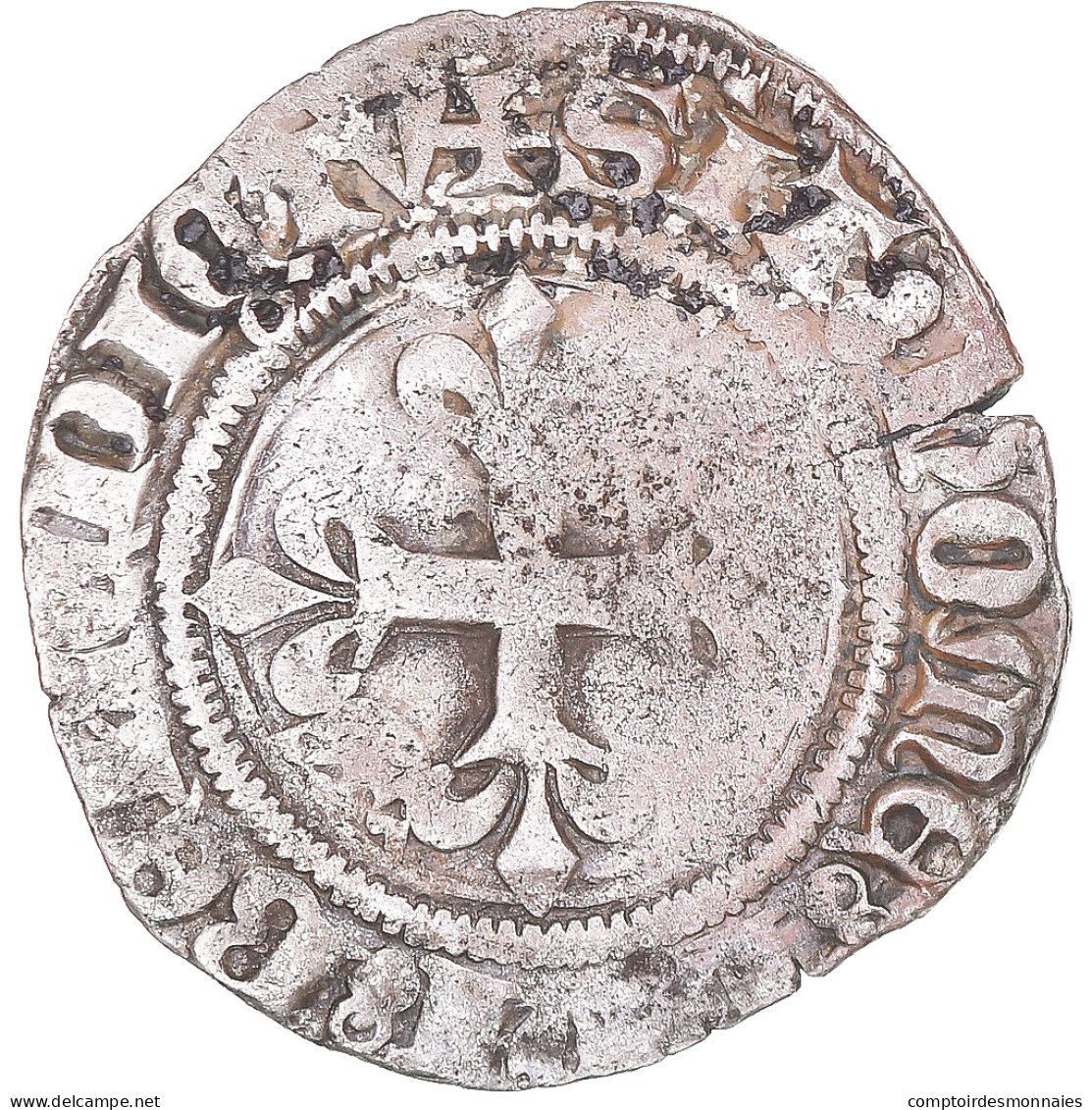 Monnaie, France, Charles VI, Florette, Date Incertaine, TB+, Billon - 1380-1422 Charles VI Le Fol