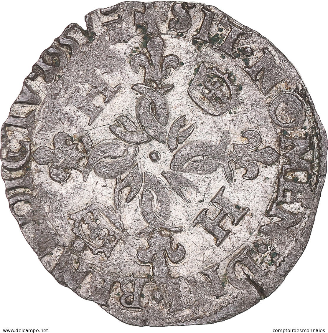 Monnaie, France, Henri II, Douzain Aux Croissants, Troyes, TB+, Billon - 1461-1483 Louis XI. Le Prudent
