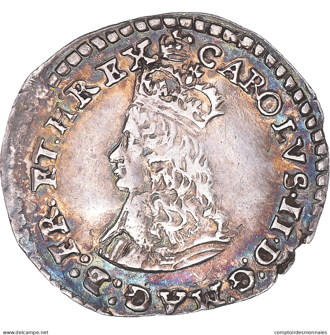 Monnaie, Grande-Bretagne, Charles II, 2 Pence, 1660-1662, TTB, Argent - 1485-1662: Tudor/Stuart