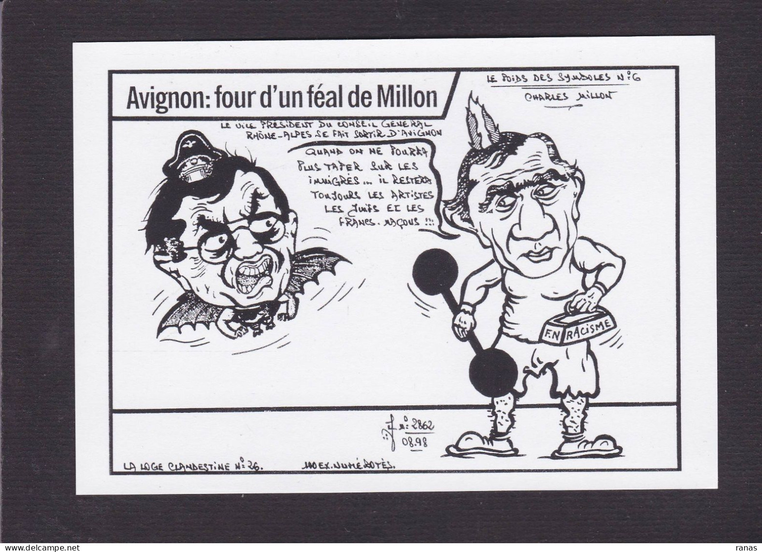 CPM Millon Belley Satirique Caricature Par Jihel Jean Marie André Beaucaire Avignon Tirage Limité - Belley