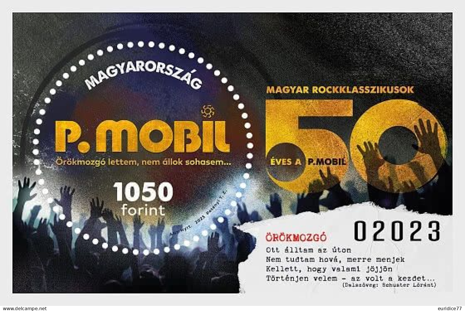 Hungary 2023 - Hungarian Rock Classics IV - P.Mobil - Miniature Sheet Mnh** - Nuovi