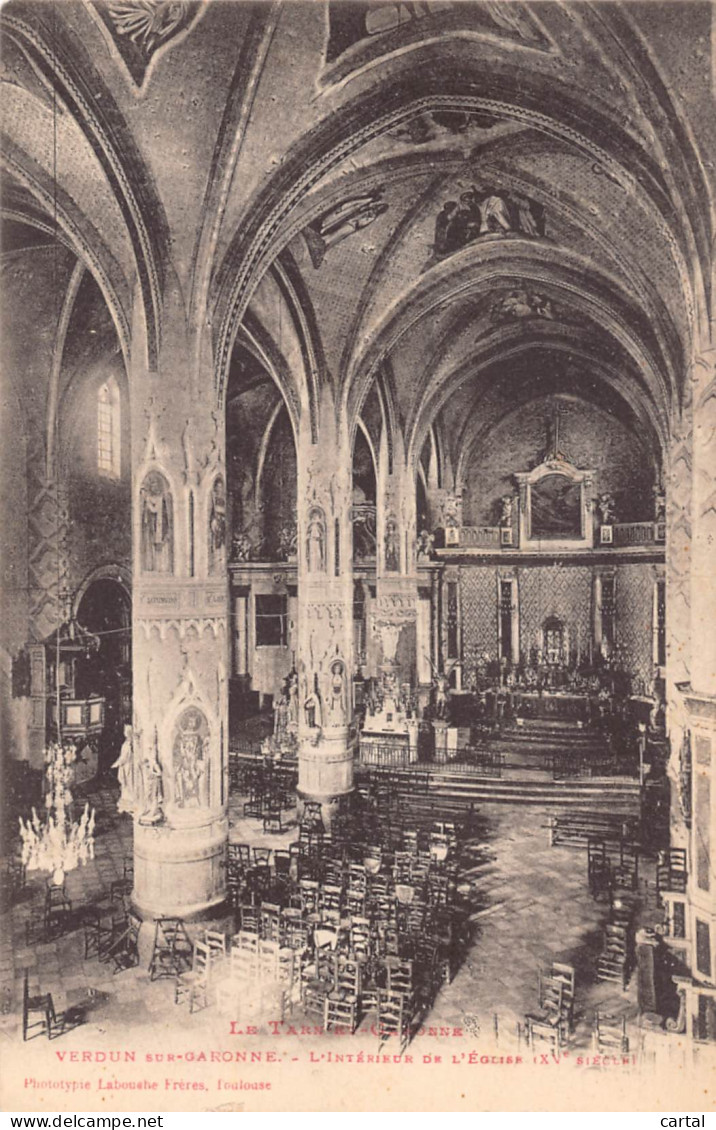 82 - VERDUN-sur-GARONNE - L'Intérieur De L'Eglise - Verdun Sur Garonne