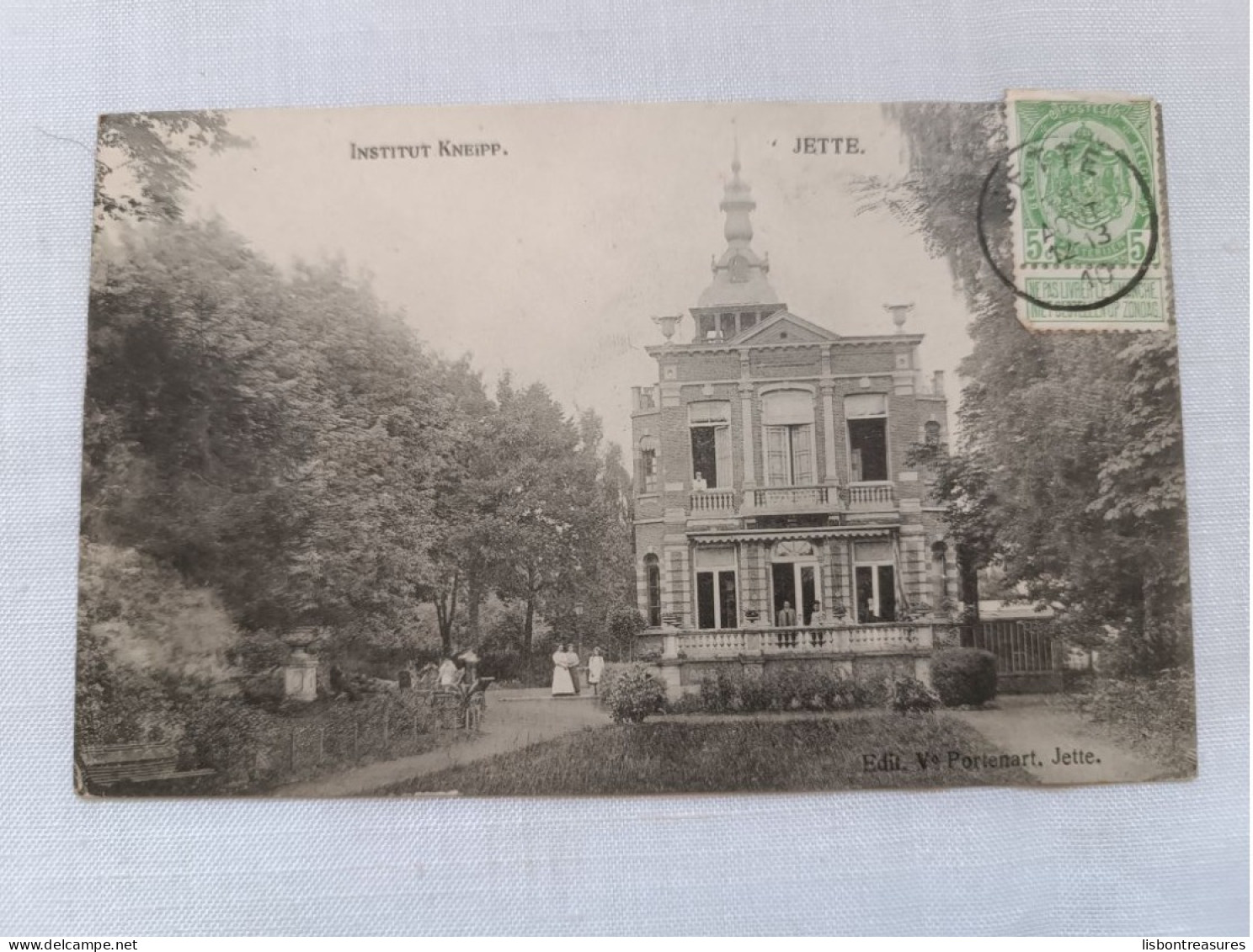 ANTIQUE POSTCARD BELGIUM JETTE - INSTITUT KNEIPP CIRCULATED 1910 - Jette