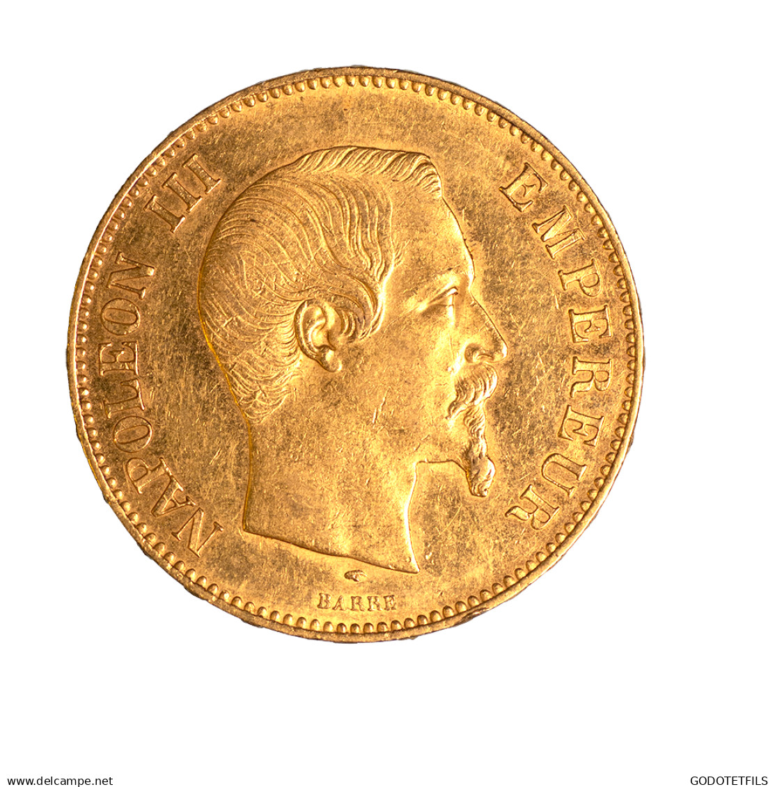 Second Empire - 100 Francs Napoléon III, Tête Nue 1857 Paris - 100 Francs (gold)