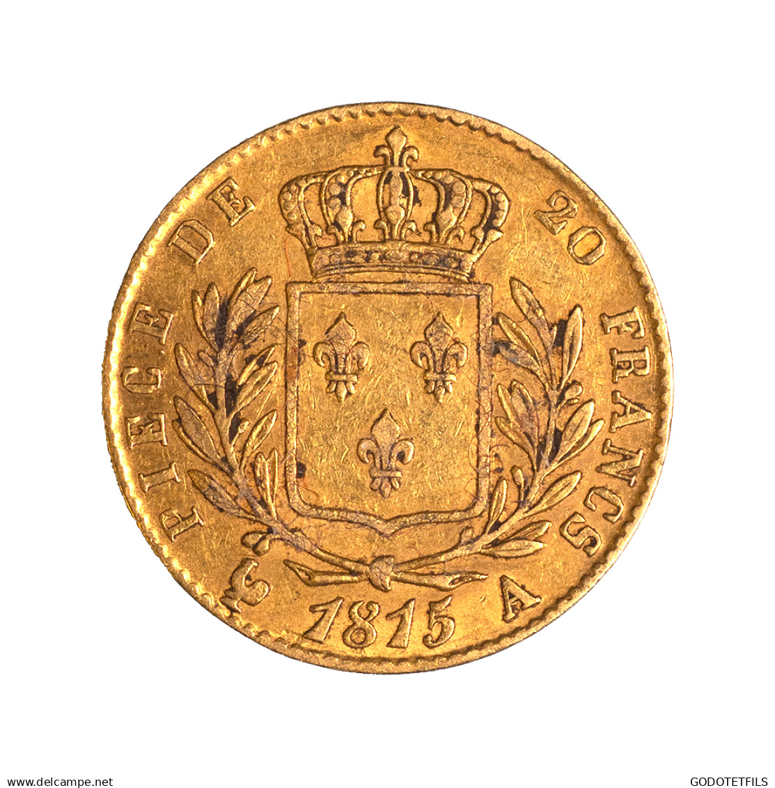 Louis XVIII-20 Francs 1815 Paris - 20 Francs (or)