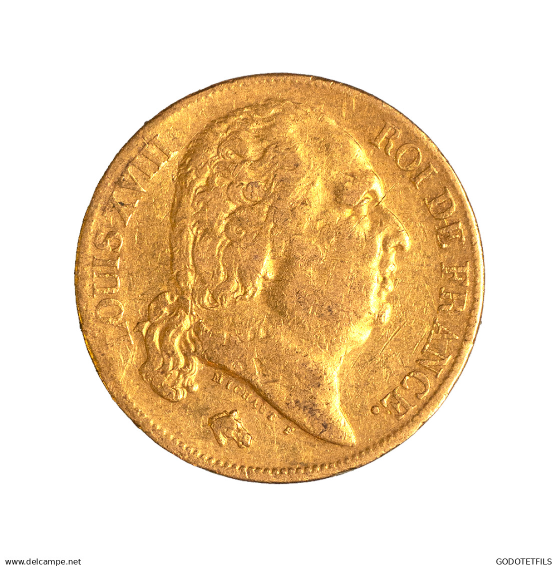 Louis XVIII-20 Francs 1818 Paris - 20 Francs (gold)