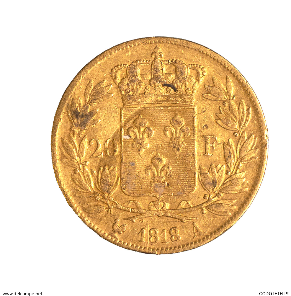 Louis XVIII-20 Francs 1818 Paris - 20 Francs (gold)