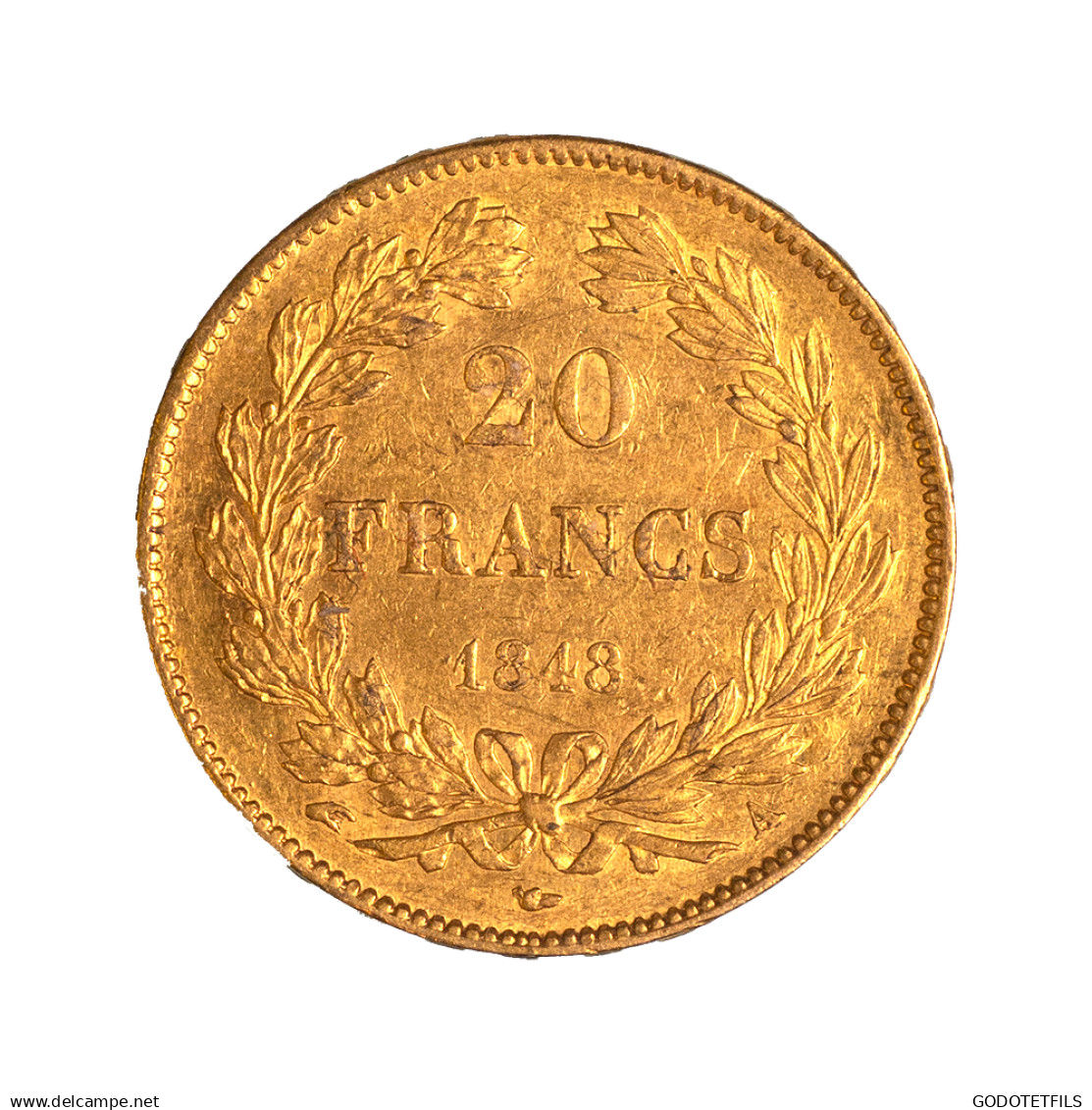 Louis-Philippe-20 Francs 1848 Paris - 20 Francs (or)