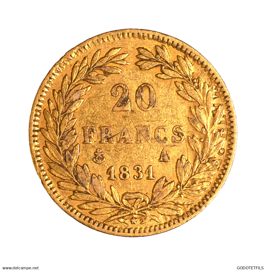 Louis-Philippe-20 Francs 1831 Paris Tranche En Creux - 20 Francs (or)