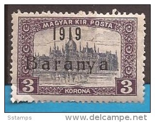 1919  18-34   BARANYA  UNGARN SERBIA JUGOSLAVIJA OVERPRINT  INTERESSANT  - TYP II NEVER HINGED - Baranya