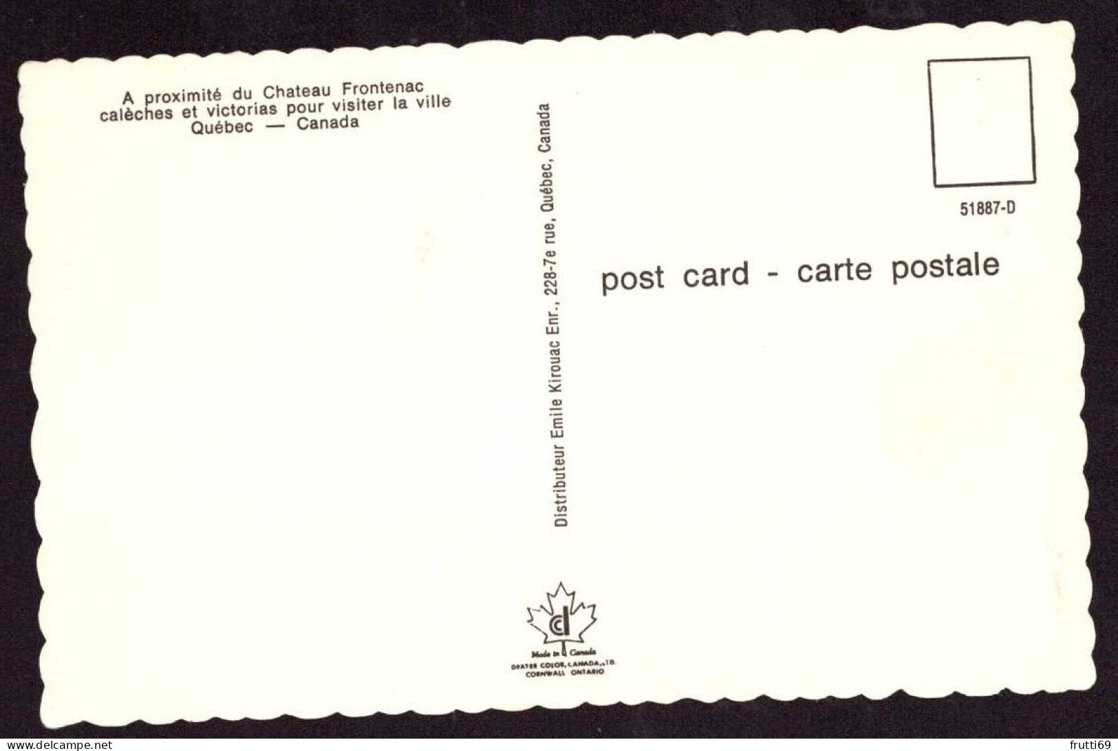 AK 125800 CANADA - Québec - A Proximité Du Chateau Frontenac - Québec - Château Frontenac