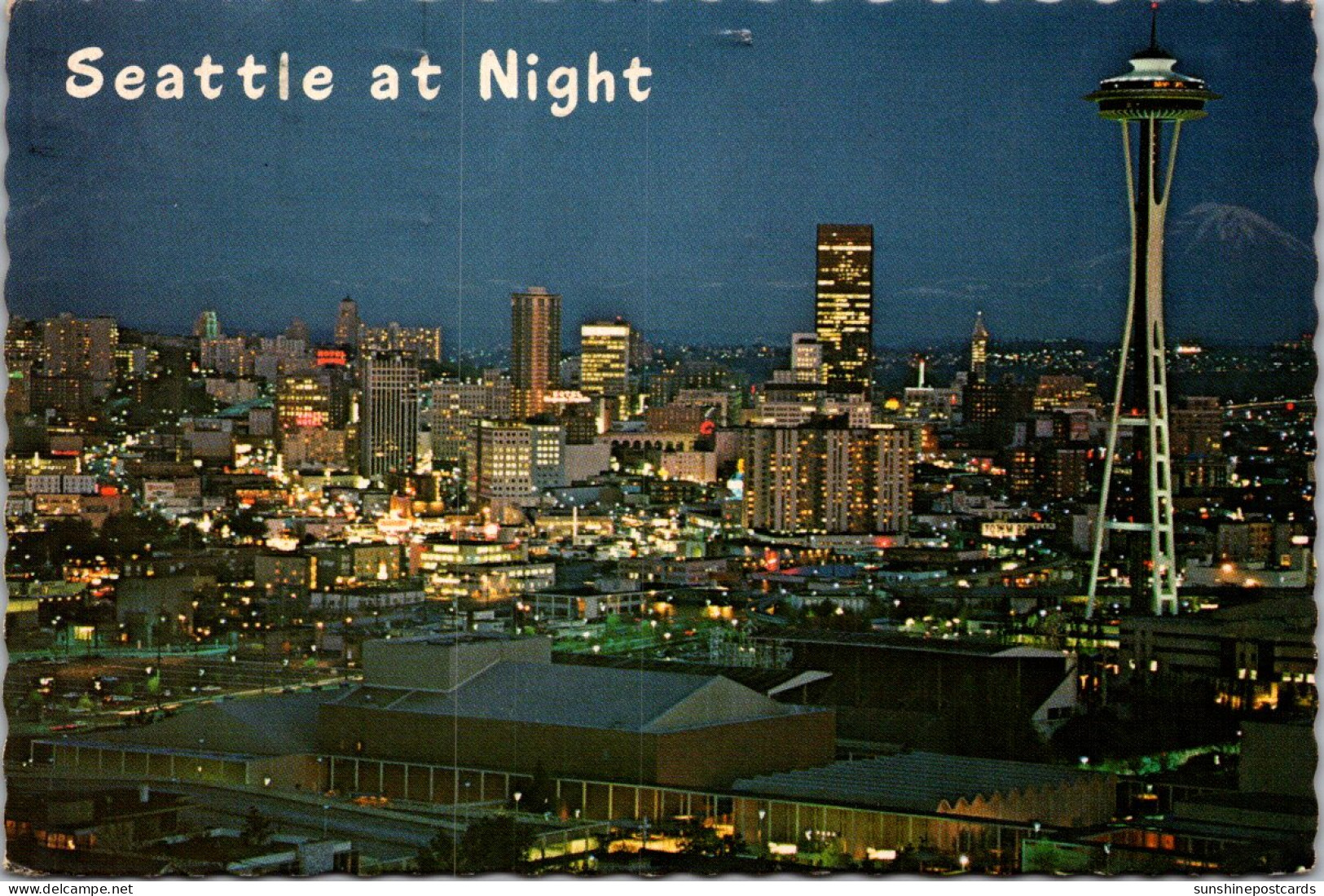 Washington Seattle Panorama At Night 1976 - Seattle