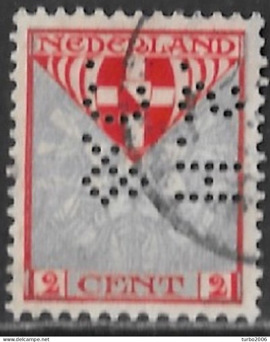 Perfin H.S. & C. (Hofmann, Schöffer & Co) In 1926 Kinderzegels 2 + 2 Ct NVPH 199 - Perforés