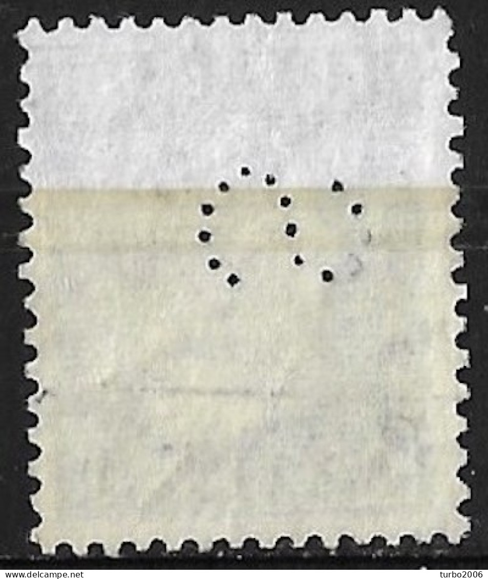 Gedraaide perfin S (Haagse Kioskonderneming Segboer Te 's-Gravenhage) In 1940-47 Kon. Wilhelmina 12½ Cent Blauw NVPH 336 - Perforés