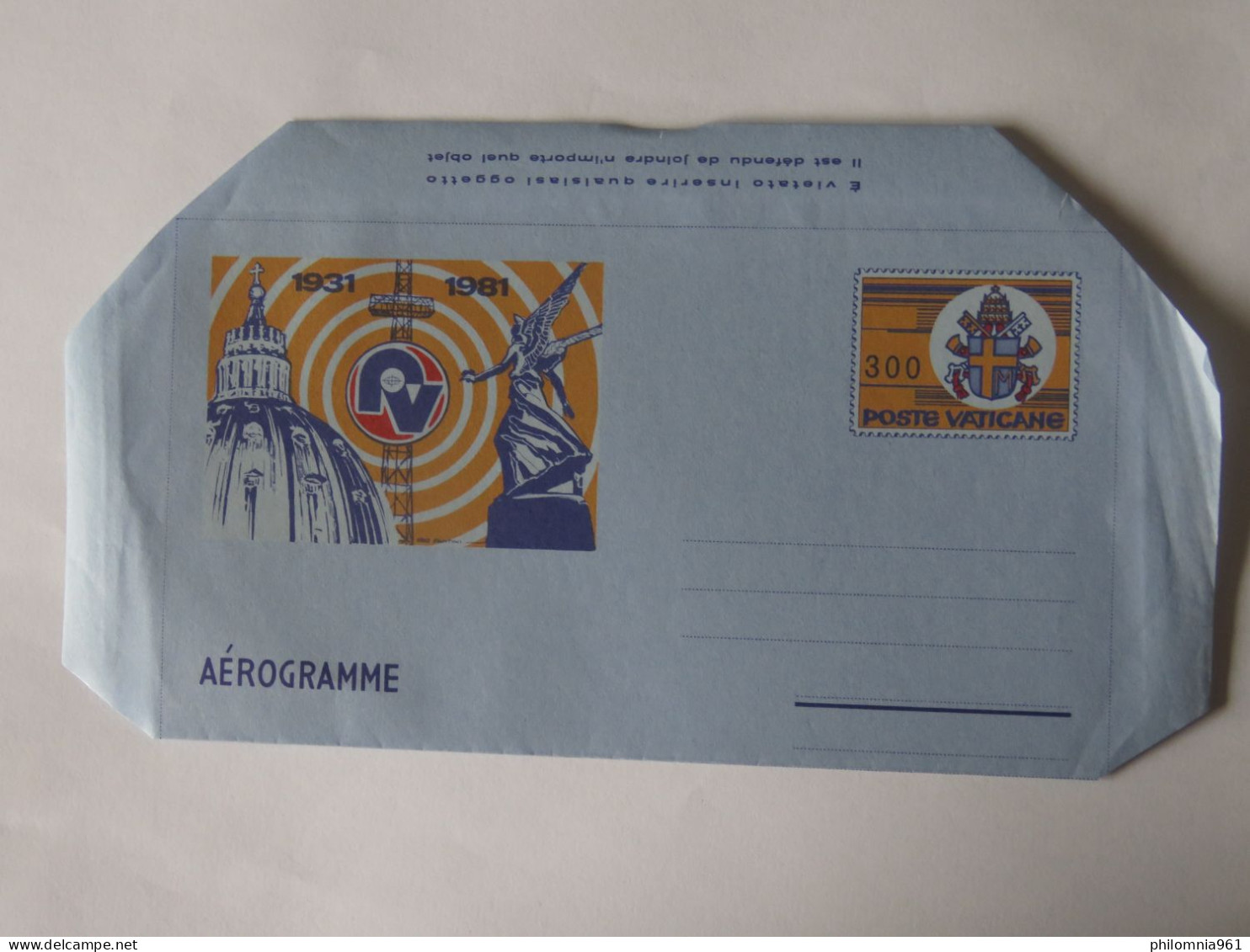 VATICAN  AIRMAIL COVER 1981 - Usados