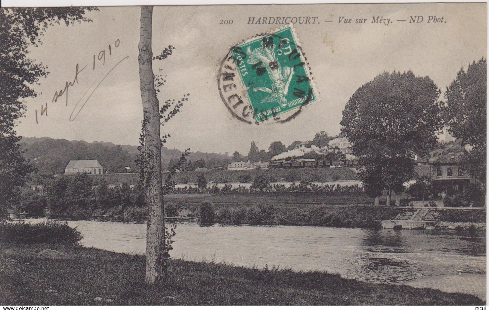 YVELINES -  200 - HARDRICOURT - Vue Sur Mézy - ND .Phot ( - Timbre à Date De 1910 ) - Hardricourt