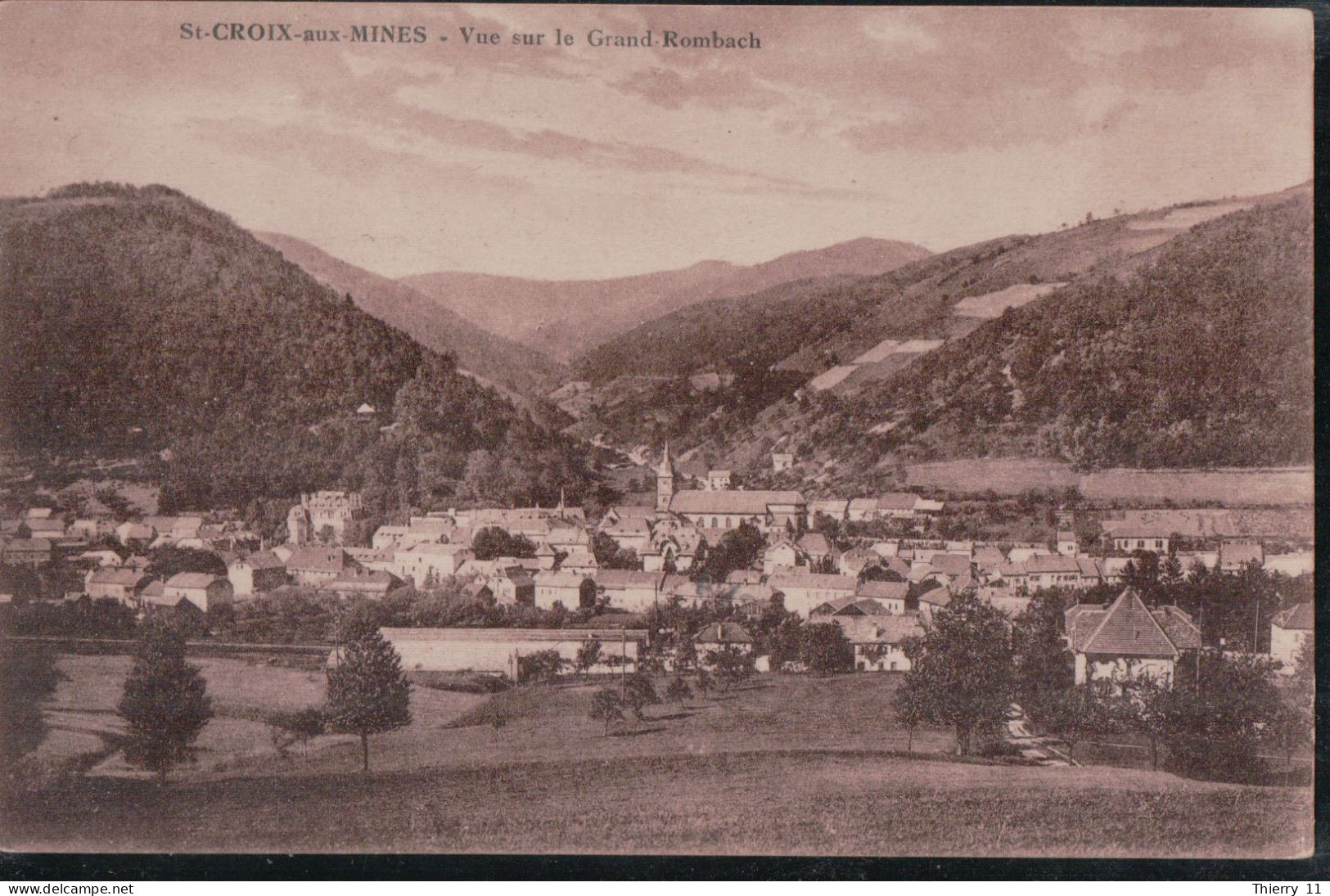 Cpa 68 Sainte Croix Aux Mines Vue Sur Le Grand Rombach - Sainte-Croix-aux-Mines