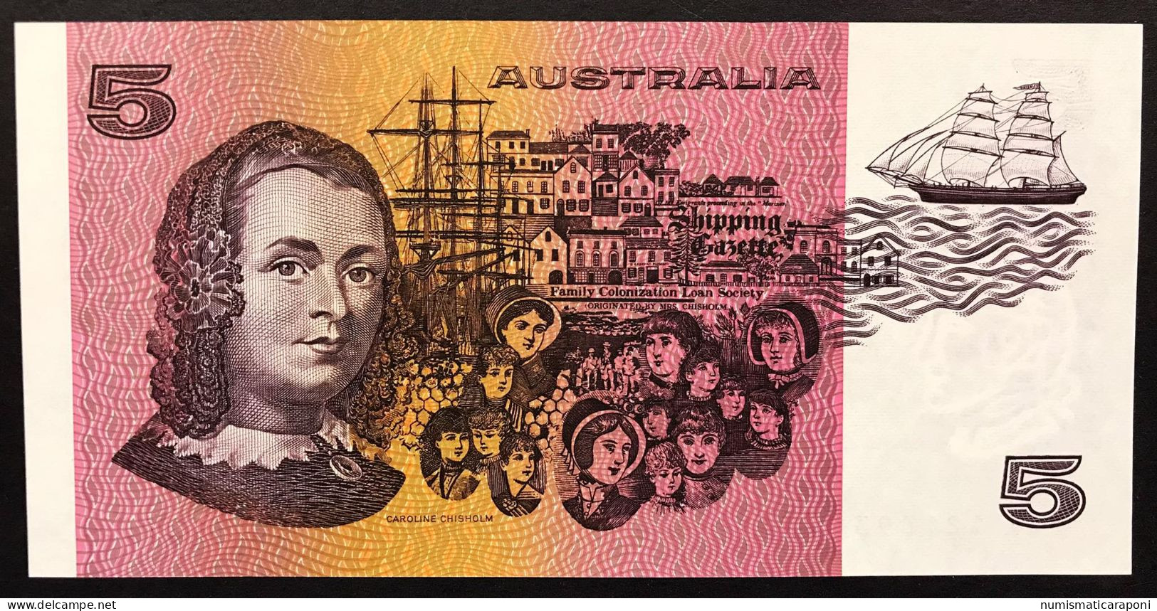 Australia 5 Dollars Pick#44g Uunc- Lotto 1645 - 1974-94 Australia Reserve Bank (papier)