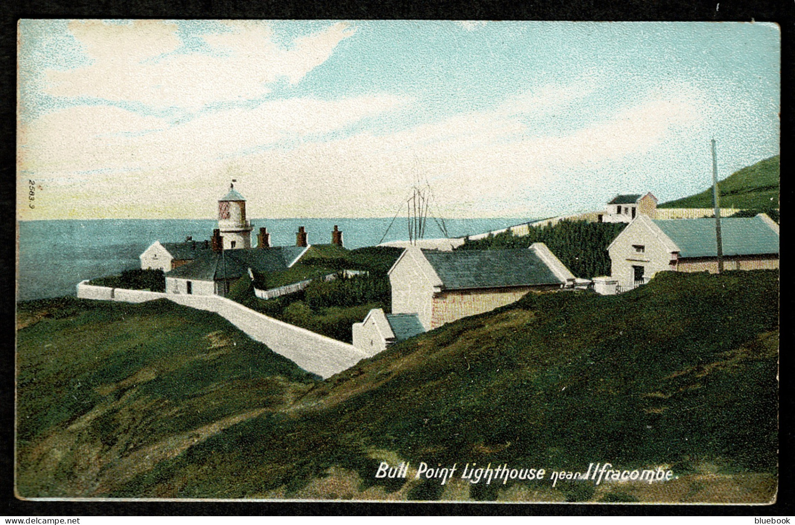 Ref  1604  -  Early Postcard - Bull Point Lighthouse & Radio Mast - Near Ilfracombe Devon - Ilfracombe