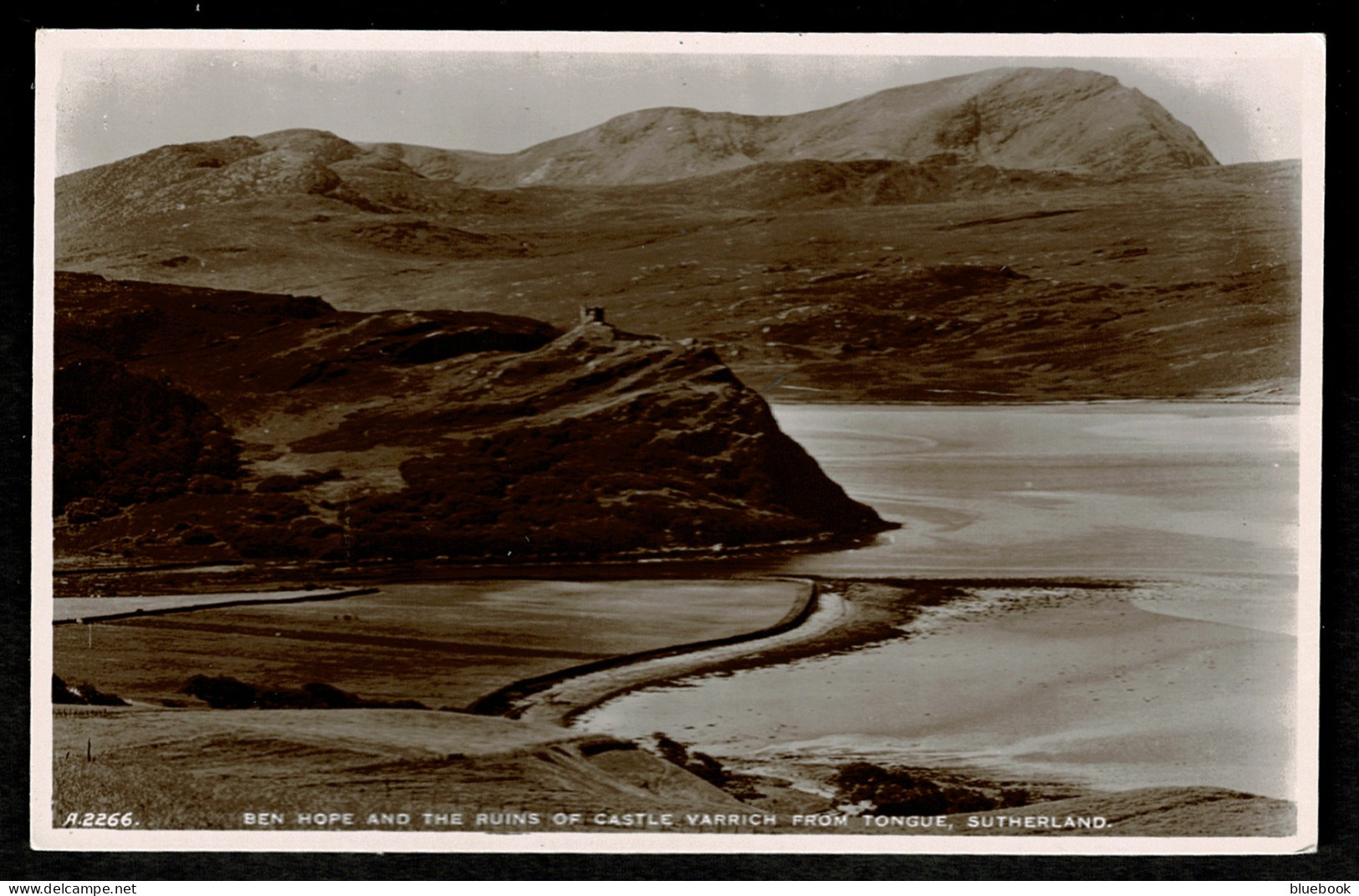 Ref  1604  -  Real Photo Postcard - Ben Hope & Castle Varrich - Tongue Sutherland Scotland - Sutherland