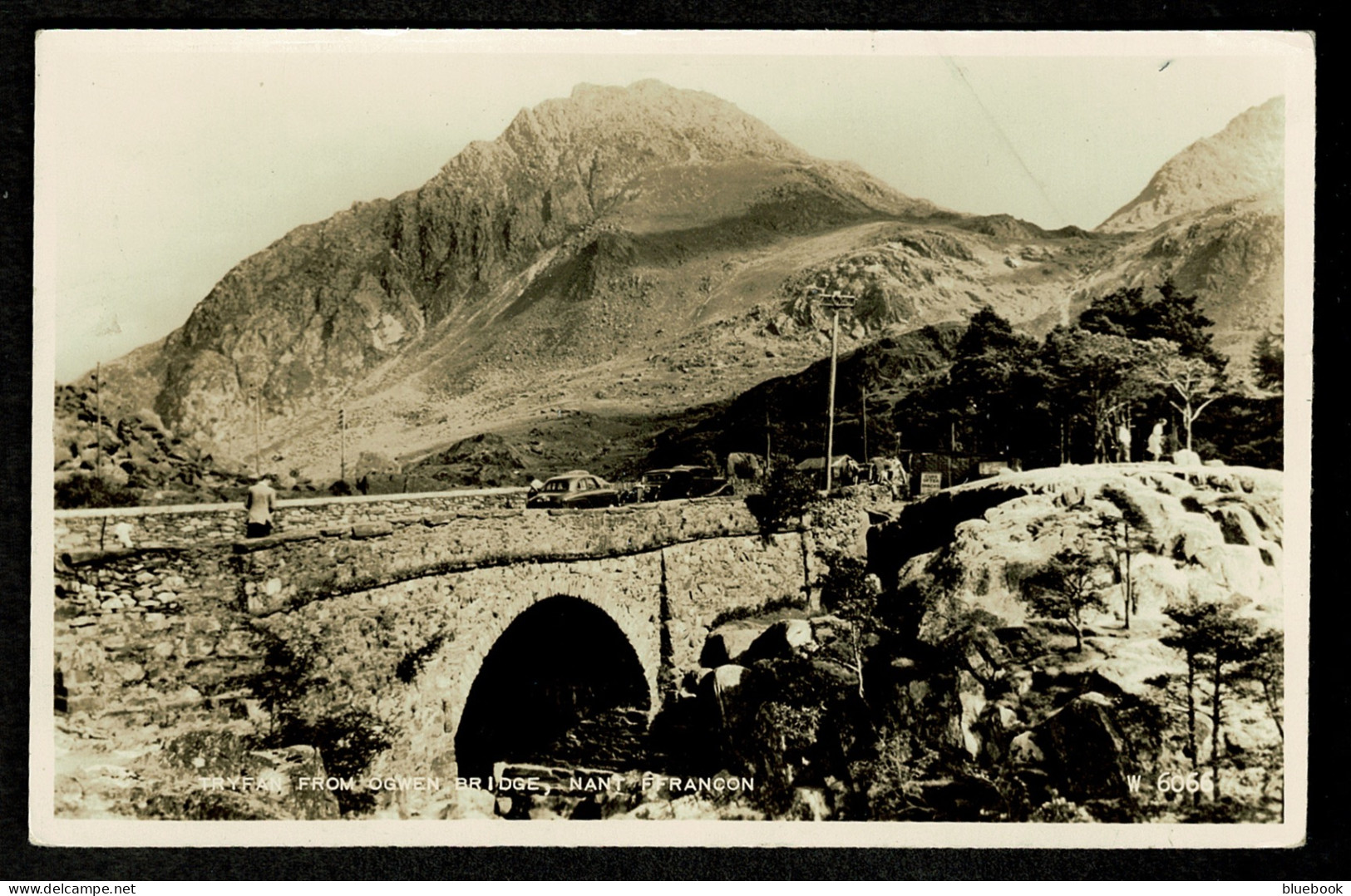 Ref  1604  -  Real Photo Postcard - From Ogwen Bridge - Nant Ffrancon Caernarvonshire Wales - Caernarvonshire