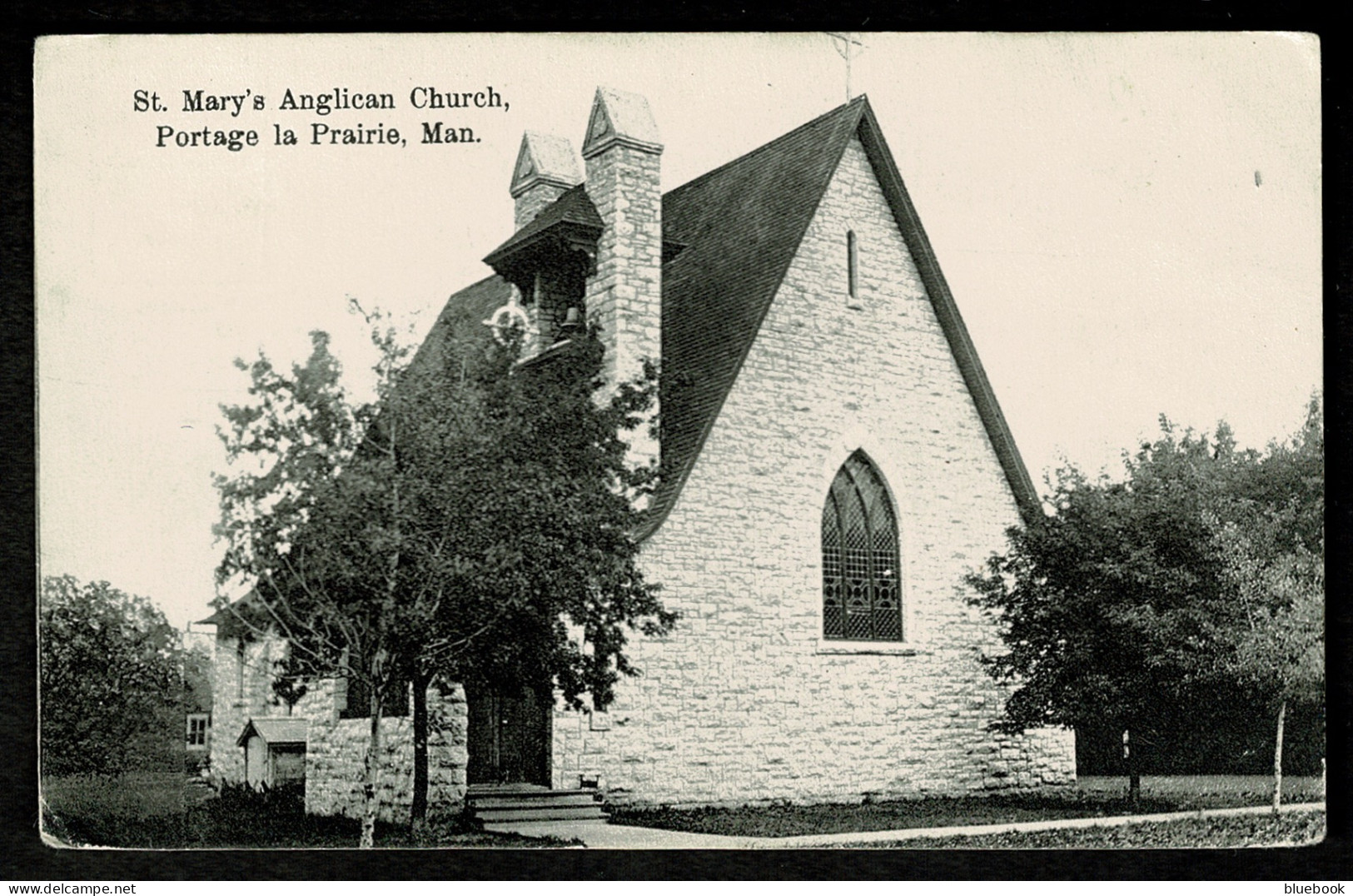 Ref  1604  -  Early Postcard - St Mary's Anglican Church - Portage La Prairie Manitoba Canada - Other & Unclassified