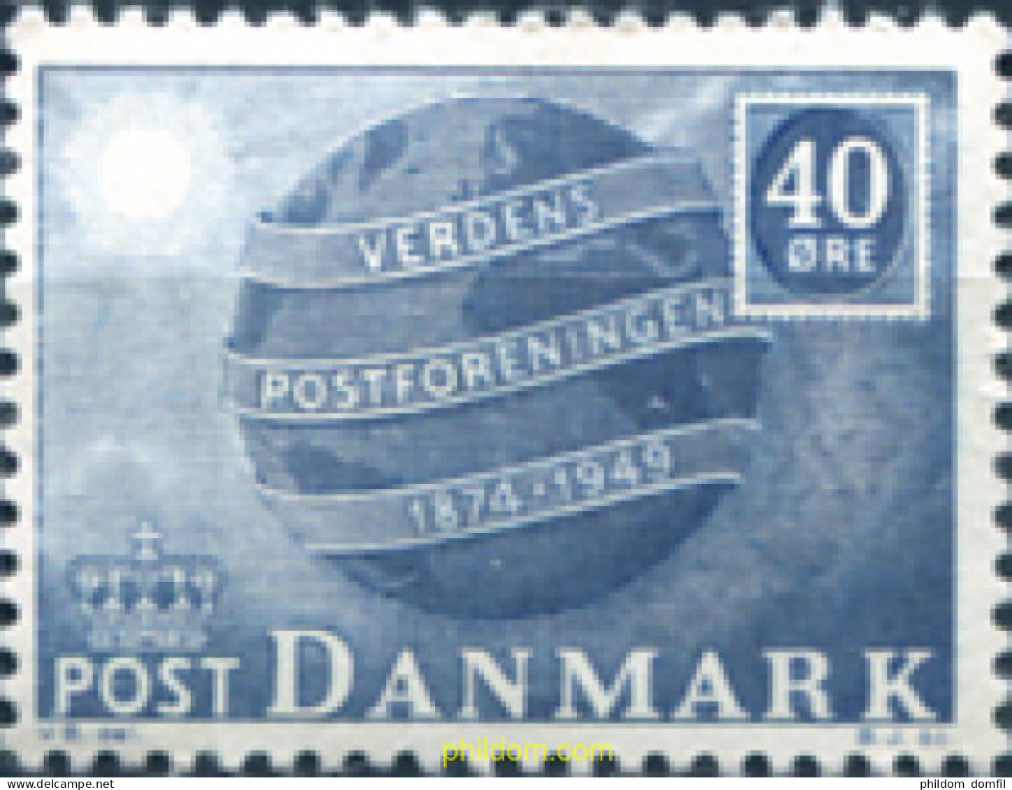 143214 MNH DINAMARCA 1949 75 ANIVERSARIO DE LA UNION POSTAL UNIVERSAL - Ungebraucht