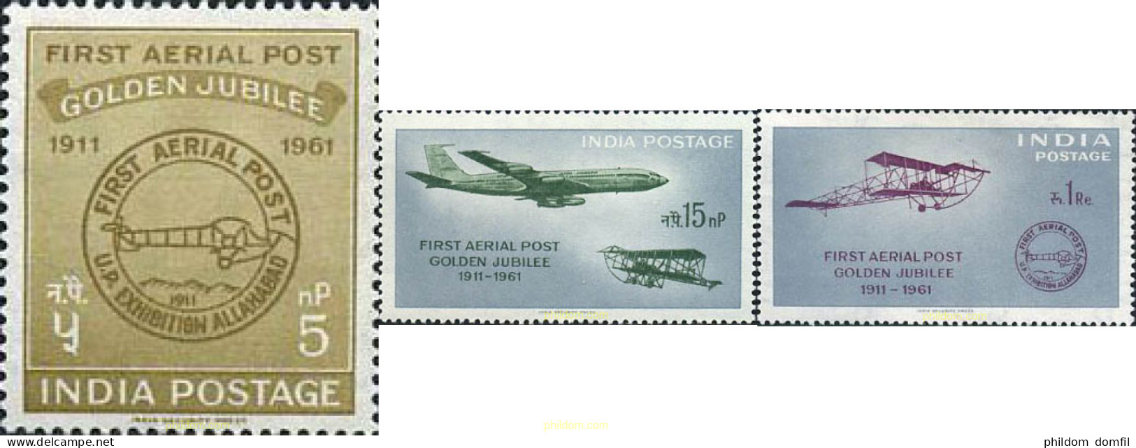 213133 MNH INDIA 1961 50 ANIVERSARIO DEL CORREO AEREO - Neufs