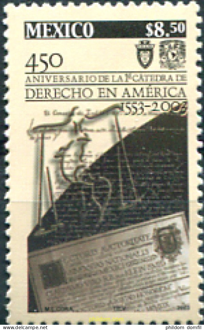 343817 MNH MEXICO 2003 450 ANIVERSARIO DE LA PRIMERA CATEDRA DE DERECHO EN AMERICA - Autres & Non Classés